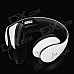 Bingle I680 3.5mm Wired Headband Headphone w/ Microphone / Remote - White + Black