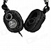 Bingle B-850-M Foldable 3.5mm Wired Headband Hi-Fi Stereo Headphone w/ Mic. - Black + Deep Grey