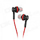 Bingle I808 In-Ear Earphones w/ Mic. / 3.5mm Jack - Red + Black (126cm)