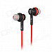 Bingle I808 In-Ear Earphones w/ Mic. / 3.5mm Jack - Red + Black (126cm)