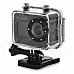 BYY-I254 Water Resistant HD 1080P 1.3" LCD 1/2.5" CMOS 5.0MP Sport Cubic Camera - White + Black