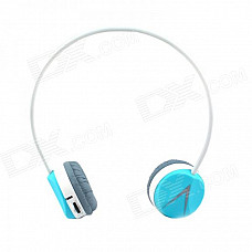 H308 Digital 2.4G Wireless Headphones w/ Microphone - Blue + White