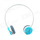 H308 Digital 2.4G Wireless Headphones w/ Microphone - Blue + White