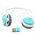 H308 Digital 2.4G Wireless Headphones w/ Microphone - Blue + White