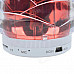 FL-01 Mini Crystal Rose Style Bluetooth V2.0 2-CH Speaker w/ TF / Mic. / FM - Red + Transparent