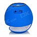BTS-16 Bluetooth V3.0 Car Speaker w/ 3.5mm Jack / Microphone / Micro USB - Blue
