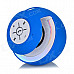 BTS-16 Bluetooth V3.0 Car Speaker w/ 3.5mm Jack / Microphone / Micro USB - Blue