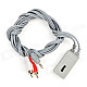 Jiahui 3.5mm Male to Dual RCA Male Audio Cable w/ Volume Control - Grey + White + Red (287cm)