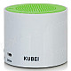 KUBEI 300A Portable Wireless Bluetooth V3.0 Speaker w/ Micro USB - White + Green