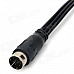 Jiahui 9pin S-Video Male to 3-RCA Female Adapter Cable - Black + Multicolored (30cm)