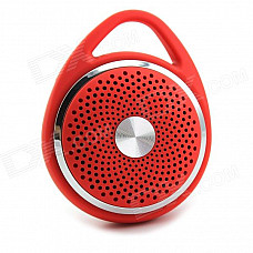 SANSUI E31 Portable Bluetooth V2.0 1.0-CH Handsfree Mini Speaker w/ TF / Microphone - Red