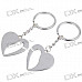 Love You Heart Kirksite Couple's Keychains (Pair)