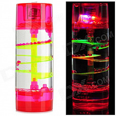 Creative Oil Drop Cylindrical Hourglass Shaped Lamp - Red + Light Green + Multi-Color