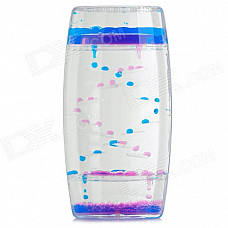 Creative Two-tone Color Oil Drop Hourglass - Pink + Blue