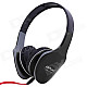 Ditmo DM-2570 Adjustable Headband 3.5mm Wired Stereo Headphones - Black