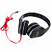 Ditmo DM-2570 Adjustable Headband 3.5mm Wired Stereo Headphones - Black