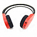 D-460 Rechargeable Wireless Headphones w/ TF Card Slot / FM Radio - Black + Red