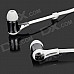 Nameblue GS-111 Bluetooth V4.0 In-Ear Earphone w/ Microphone - Silver + White