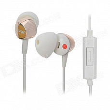 SSK EP-AM13 In-Ear Mega Bass Stereo Earphones - White + Golden