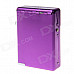 2-in-1 Zinc Alloy Orange Flame Butane Gas Lighter - Purple