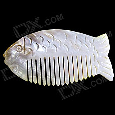 Creative Natural Shells Handmade Cute Fish Shaped Comb - Gray + Green