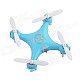 CX-10 Mini 2.4G 4-CH Radio Control Outdoor R/C Quadcopter w/ Gyro - Blue + White (2 x AAA)