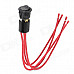 MaiTech DIY Fog Lamp ON-OFF Rocker Switch w/ Mounting Base + LED Indicators - Black + Red