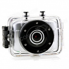 F5B 1.77" TFT Max 5.0MP CMOS Waterproof Sports Camcorder w/ 4X Digital Zoom - Silver