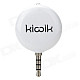 Kicoik 3.5mm Plug Wireless Infrared Remote Controller w/ Learning Function for Cell Phone - White