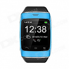 S12 1.54" Screen Smart Bluetooth V3.0 Watch w/ FM Radio - Blue