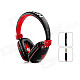 MQ33 Superb 3.5 mm On-ear Headphones with Microphone for Apple Devices - Black + Red