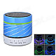 Portable Bluetooth v3.0 Speaker w/ Hands-Free / Colorful Light - Blue + Black