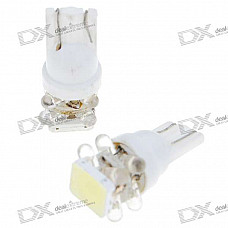 T10 3W White Light 8-LED 45-Lumen Car Signal Light Bulbs (2-Pack/DC 12V)