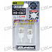 T10 3W White Light 8-LED 45-Lumen Car Signal Light Bulbs (2-Pack/DC 12V)