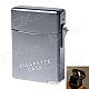 2-in-1 Zinc Alloy Orange Flame Butane Gas Lighter w/ Cigarette Case - Grey