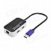 CY U3-166 USB 3.0 Dual Port Hub & TF Card Reader & 1000M Gigabit Ethernet Combo Adapter - Black