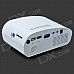 24W LCD High Definition Home Mini Projector w/ Supports HDMI - White (US Plug)