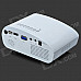 24W LCD High Definition Home Mini Projector w/ Supports HDMI - White (US Plug)