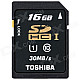 Toshiba SD-K016GR7AR30 16GB Class 10 UHS-1 30mbps SDHC Memory Card