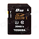 Toshiba SD-K032GR7AR30 8GB Class 10 UHS-1 30mbps SDHC Memory Card - Black