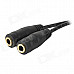 Gold Plated 3.5mm Mono Audio Jack Splitter Y-Cable (Black/17CM)