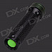 3W Green Light LED Hand Light Stick Aluminum Alloy LED Flashlight - Green + Black (3 x AAA)