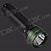 3W Green Light LED Hand Light Stick Aluminum Alloy LED Flashlight - Green + Black (3 x AAA)