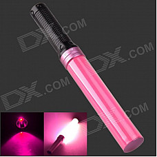 3W Pink Light LED Hand Light Stick Aluminum Alloy LED Flashlight - Pink + Black (3 x AAA)