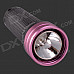 3W Pink Light LED Hand Light Stick Aluminum Alloy LED Flashlight - Pink + Black (3 x AAA)