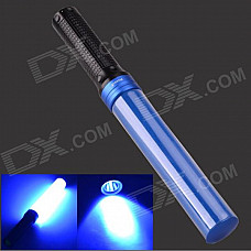 3W Blue Light LED Hand Light Stick Aluminum Alloy LED Flashlight - Blue + Black (3 x AAA)