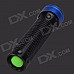 3W Blue Light LED Hand Light Stick Aluminum Alloy LED Flashlight - Blue + Black (3 x AAA)