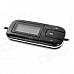 T-1302 1.2" LCD Screen Car Audio FM Transmitter w/ Car Charger Adapter, 3.5mm Plug - Black