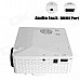 Geekwire LP-6B Portable FHD 1080P LED Projector w/ HDMI, VAG, USB 2.0, AV, SD - White (EU Plug)