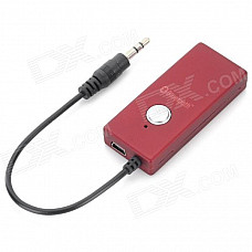 BYL-918 Wireless 3.5mm Plug Bluetooth V2.0 Audio Receiver Dongle - Red